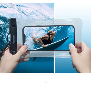 Universal Spigen A610 IPX8 waterproof case for phones up to 6.9 inches Crystal Clear