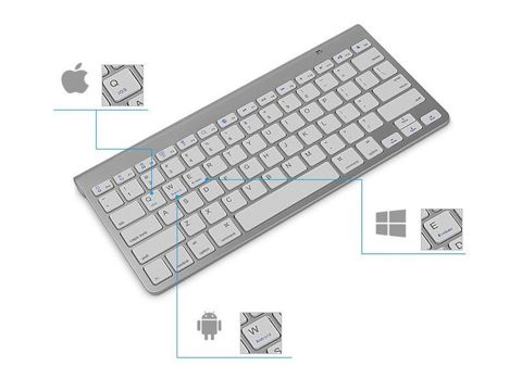 Universal Wireless Bluetooth Keyboard for iPad iMac iOS Android Windows Slim LED Mouse