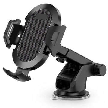 Universal car holder Car holder for the dashboard, windshield, phone Black