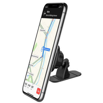 Universal magnetic car holder for the phone on the cockpit board Black