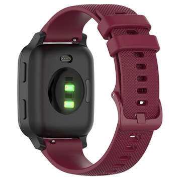 Universal strap Alogy Strap with buckle for smartwatch watch 18mm burgundy