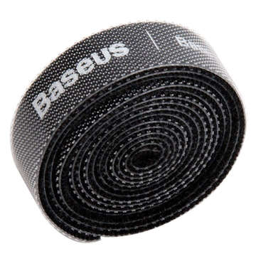 Velcro tape, cable organizer Baseus Colorful Circle Velcro Straps 1m (black)