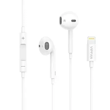 Vipfan M09 wired earbuds (white)