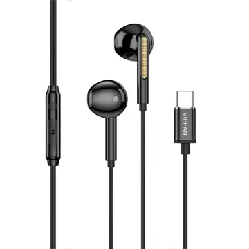 Vipfan M11 Wired Earphones, USB-C (Black)