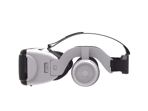 Virtual glasses VR 3D goggles with headphones for games / movies White Gamepad