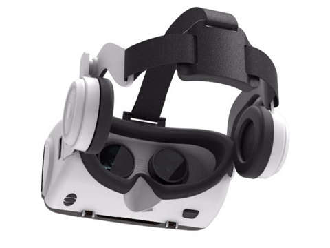 Virtual glasses VR 3D goggles with headphones for games / movies White Gamepad