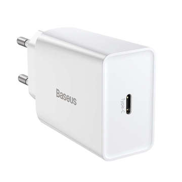 Wall charger Baseus Speed ​​Mini Quick Charger USB-C PD 3A 20W White