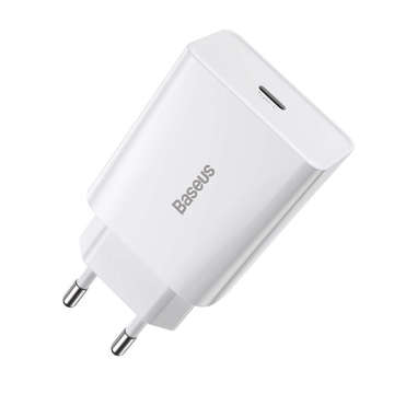 Wall charger Baseus Speed ​​Mini Quick Charger USB-C PD 3A 20W White