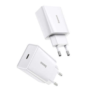 Wall charger Baseus Speed ​​Mini Quick Charger USB-C PD 3A 20W White