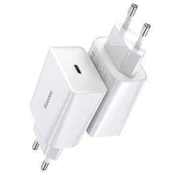 Wall charger Baseus Speed ​​Mini Quick Charger USB-C PD 3A 20W White