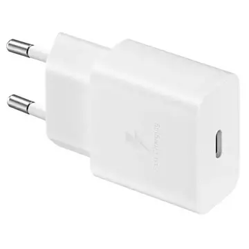 Wall charger Samsung EP-T1510XW 15W Fast Charge USB-C/USB-C cable white/white