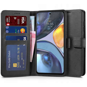 Wallet case for Motorola Moto G22 Black