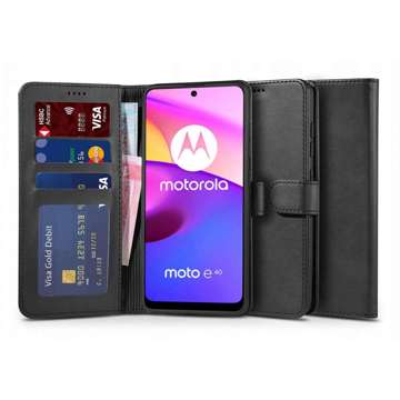 Wallet flip case for Motorola Moto E20/ E40 Black