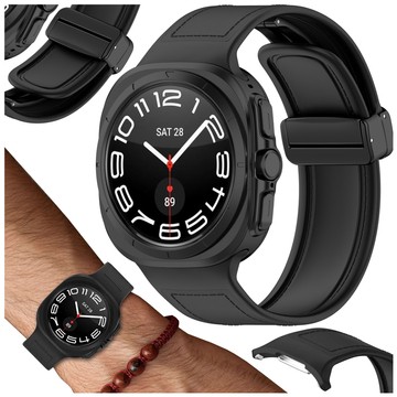 Watch Strap Smartwatch Band for Samsung Galaxy Watch Ultra 47mm Black