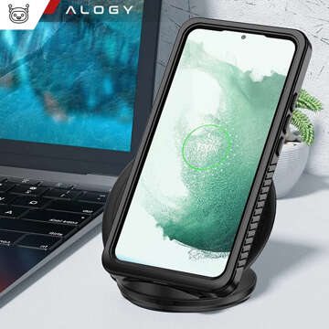 Waterproof case for Samsung Galaxy S21 FE 360 Alogy Armored Armor IP68 with lanyard Black