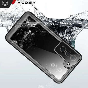 Waterproof case for Samsung Galaxy S21 FE 360 Alogy Armored Armor IP68 with lanyard Black