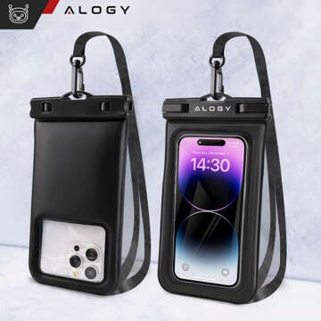 Waterproof case for phone up to 7.5" buoyancy for pool kayak Case water case Alogy Black