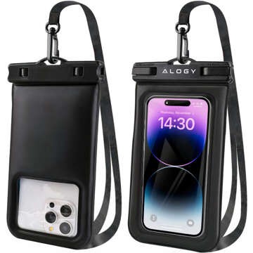 Waterproof case for phone up to 7.5" buoyancy for pool kayak Case water case Alogy Black