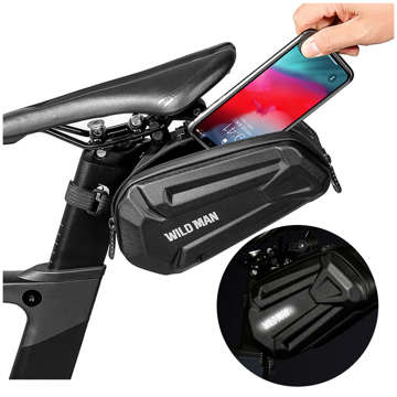 Wildman Bicycle Saddle Bag XT7 Pouch bicycle bag bicycle seat holder 1.2l Black