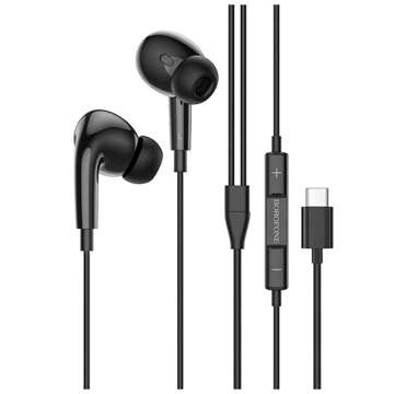 Wired headphones for phone Headset with microphone USB-C type C Pro Series remote control Black