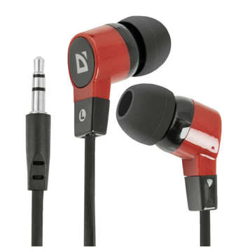 Wired in-ear headphones Defender Basic 619 mini Jack 3.5mm Black-red