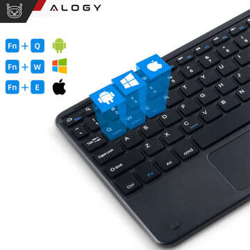 Wireless Keyboard with Touchpad Bluetooth Touchpad for PC TV Tablet USB-C Alogy Wireless Black