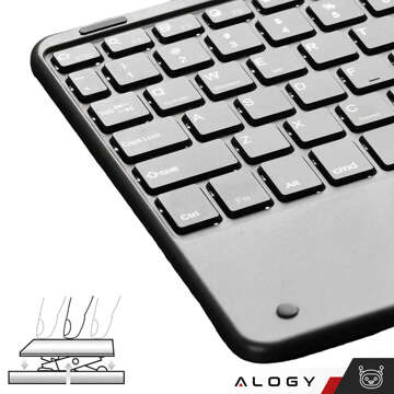 Wireless Keyboard with Touchpad Bluetooth Touchpad for PC TV Tablet USB-C Alogy Wireless Black