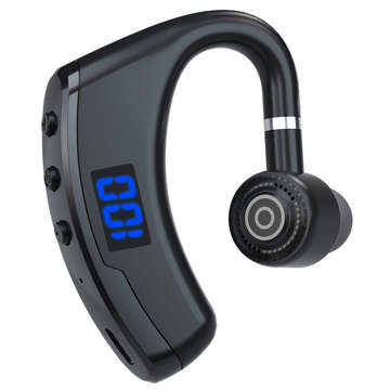 Wireless headset for Bluetooth 4.0 calls car headset with display V8 Black