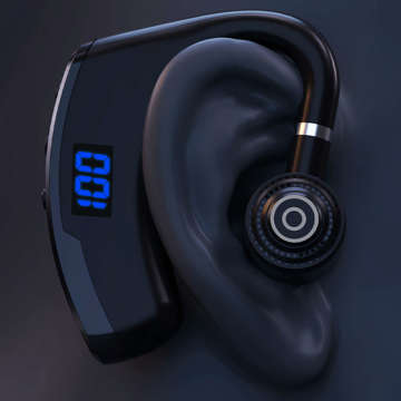 Wireless headset for Bluetooth 4.0 calls car headset with display V8 Black