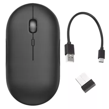 Wireless vertical gaming mouse vertical ergonomic for laptop PC right-handed silent Black