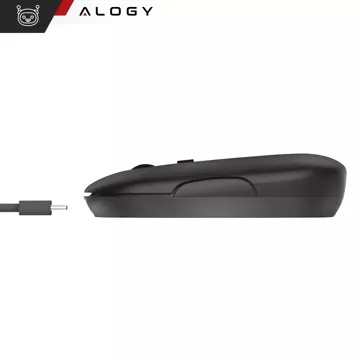 Wireless vertical gaming mouse vertical ergonomic for laptop PC right-handed silent Black