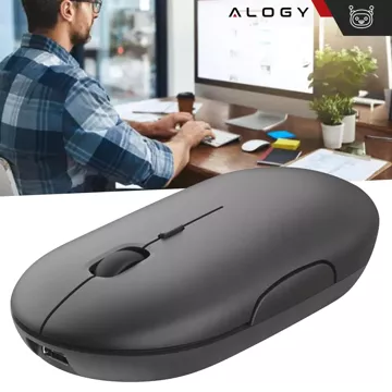 Wireless vertical gaming mouse vertical ergonomic for laptop PC right-handed silent Black