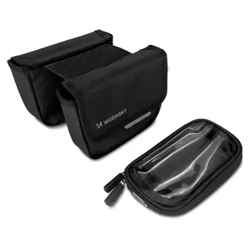 Wozinsky bicycle frame bag bike bag waterproof phone case 1.5l black (WBB26BK)