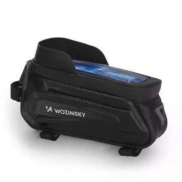 Wozinsky bicycle frame bag with phone case 1.7 l black (WBB28BK)