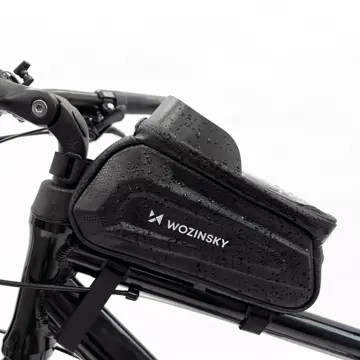 Wozinsky bicycle frame bag with phone case 1.7 l black (WBB28BK)