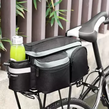 Wozinsky bike carrier bag with shoulder strap 6l black (WBB3BK)