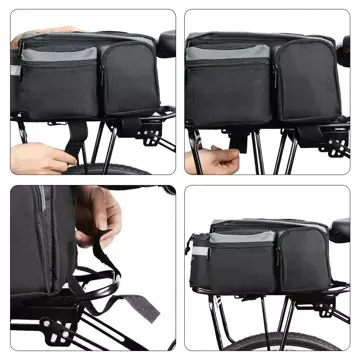 Wozinsky bike carrier bag with shoulder strap 6l black (WBB3BK)