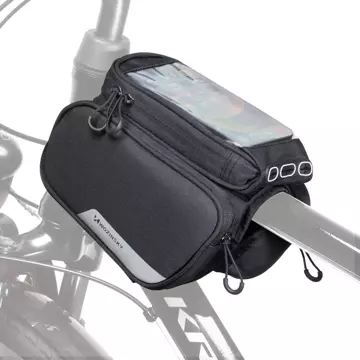 Wozinsky bike frame bag detachable phone pouch up to 6.5" 1.5l black (WBB7BK)