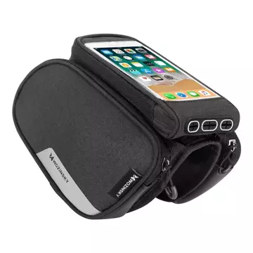 Wozinsky bike frame bag detachable phone pouch up to 6.5" 1.5l black (WBB7BK)