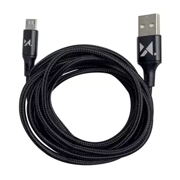 Wozinsky cable USB - microUSB 2.4A 2m black (WUC-M2B)