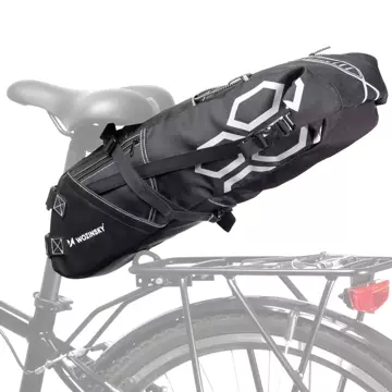 Wozinsky capacious bicycle saddle bag saddle bag large 12 l black (WBB9BK)