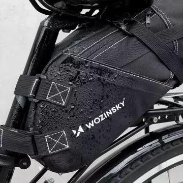 Wozinsky capacious bicycle saddle bag saddle bag large 12 l black (WBB9BK)