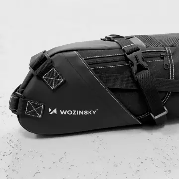 Wozinsky capacious bicycle saddle bag saddle bag large 12 l black (WBB9BK)