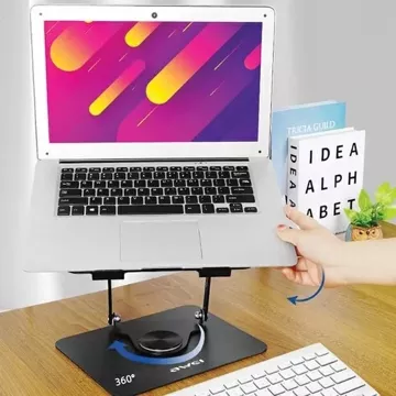 X46 rotating desk holder for a 16" laptop, black