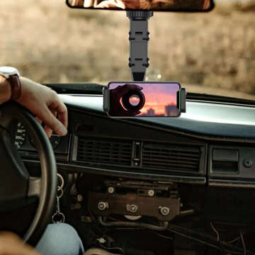 XO C107 car holder for a 6.8 inch phone for the rearview mirror black