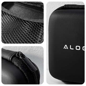 Zippered case Alogy Protect universal case for accessories headphones, cable, charger black