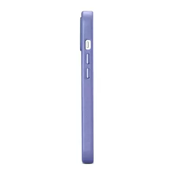 iCarer Case Leather Genuine Leather Phone Case for iPhone 14 Plus Light Purple (MagSafe Compatible)