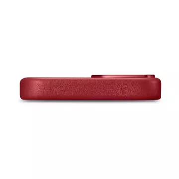 iCarer Case Leather Genuine Leather Phone Case for iPhone 14 Plus Red (MagSafe Compatible)