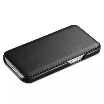 iCarer Curved Edge Vintage Folio Leather Case iPhone 13 Pro Max Black (RIX1304-BK)