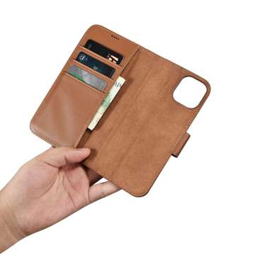 iCarer Wallet Case 2in1 Cover iPhone 14 Plus Anti-RFID Leather Flip Case Brown (WMI14220727-BN)